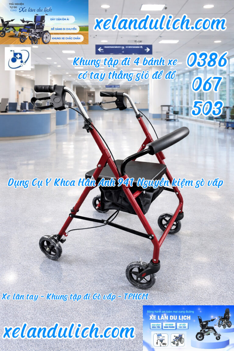 Khung Tập Đi 4 Bánh Có Ghế Ngồi HAKHX-005 - Giá Tốt Số 1 Gò Vấp & TPHCM